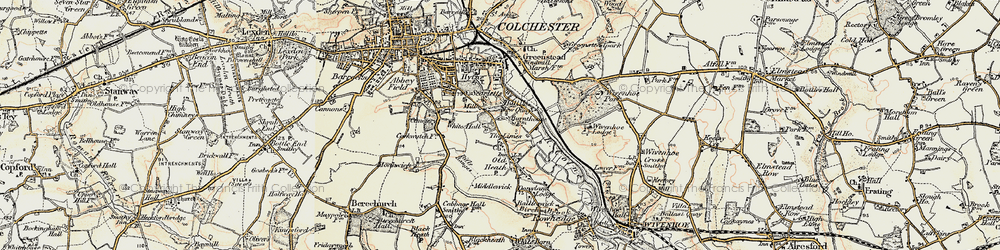 Old map of Old Heath in 1898-1899