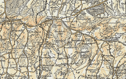Old map of Old Heathfield in 1898