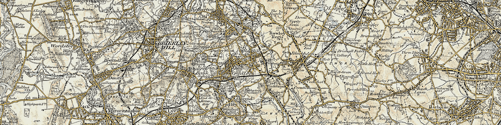 Old map of Old Hill in 1902