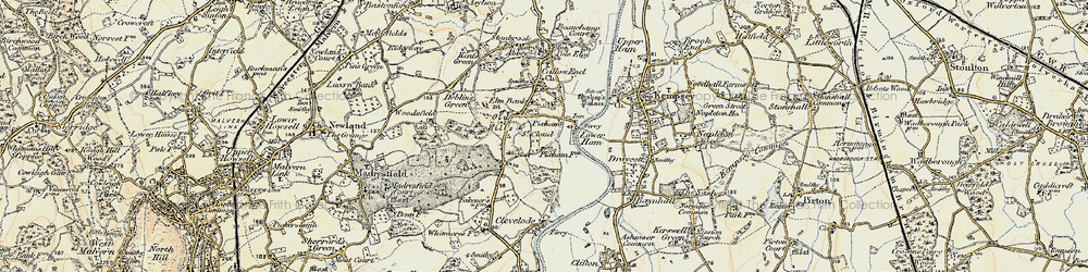 Old map of Old Hills in 1899-1901