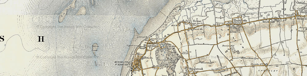 Old map of Old Hunstanton in 1901-1902