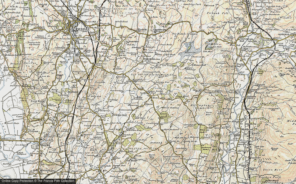 Old Map of Historic Map covering Brunthwaite in 1903-1904