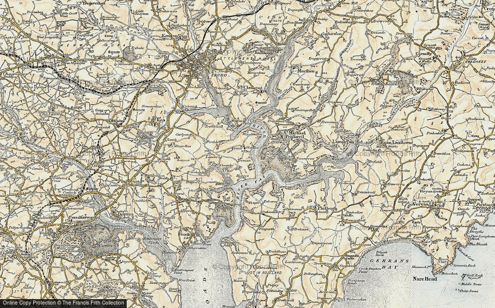 Old Map of Historic Map covering Borlase Wood in 1900