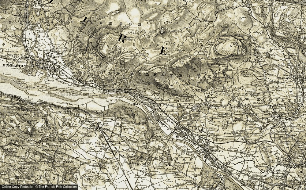 Old Map of Historic Map covering Boglairoch in 1905-1906