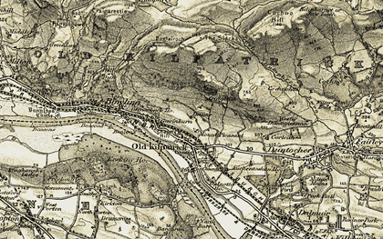 Old map of Old Kilpatrick in 1905-1906
