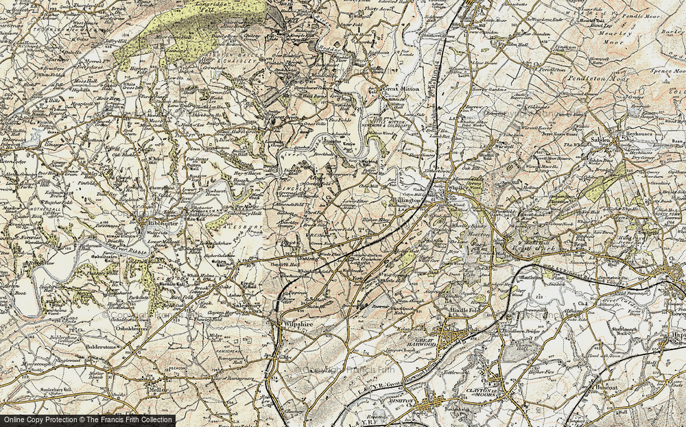 Old Map of Old Langho, 1903-1904 in 1903-1904