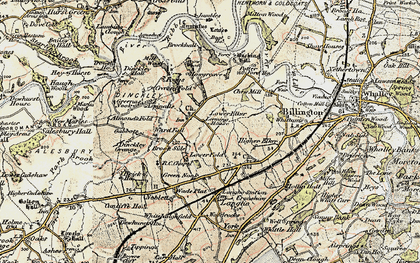 Old map of Old Langho in 1903-1904