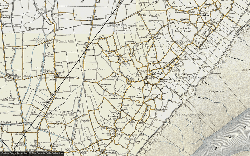 Old Map of Historic Map covering Leake Gride in 1901-1902
