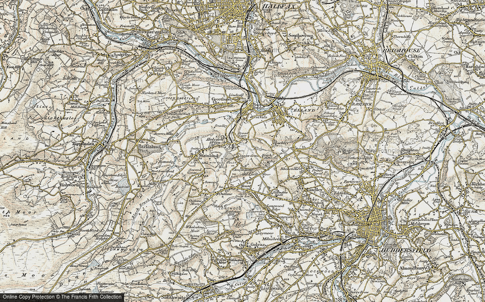 Old Map of Old Lindley, 1903 in 1903