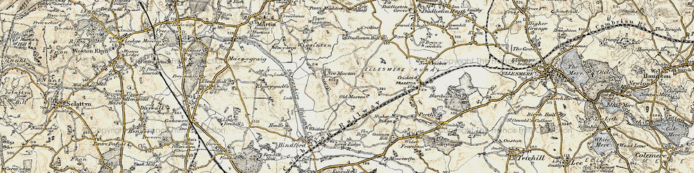 Old map of Old Marton in 1902