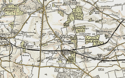Old map of Old Micklefield in 1903
