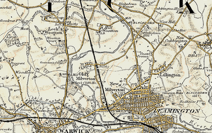 Old map of Old Milverton in 1901-1902
