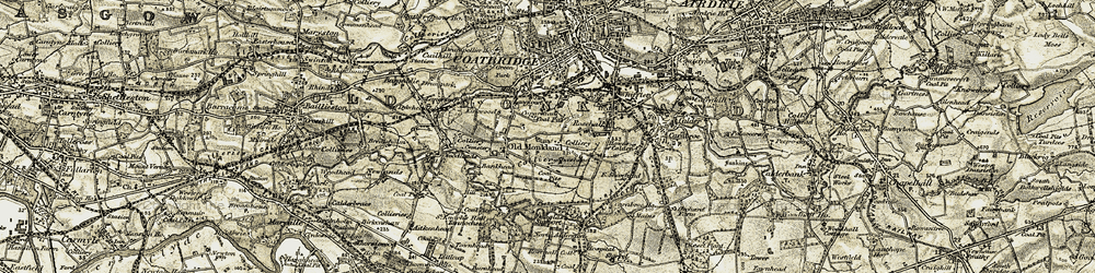 Old map of Old Monkland in 1904-1905