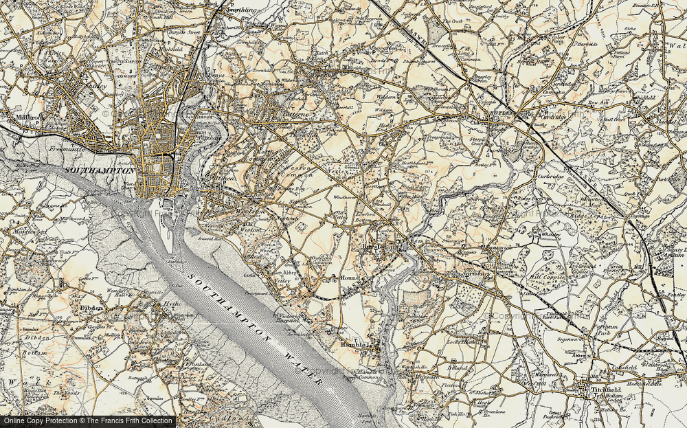 Old Map of Old Netley, 1897-1909 in 1897-1909