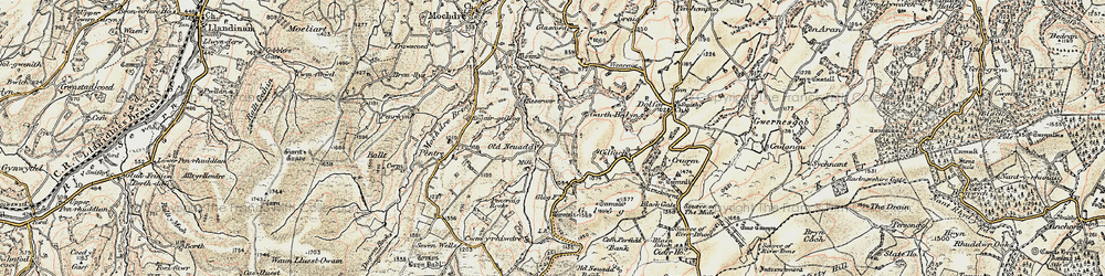 Old map of Bryn Cwmrhiwdre in 1902-1903