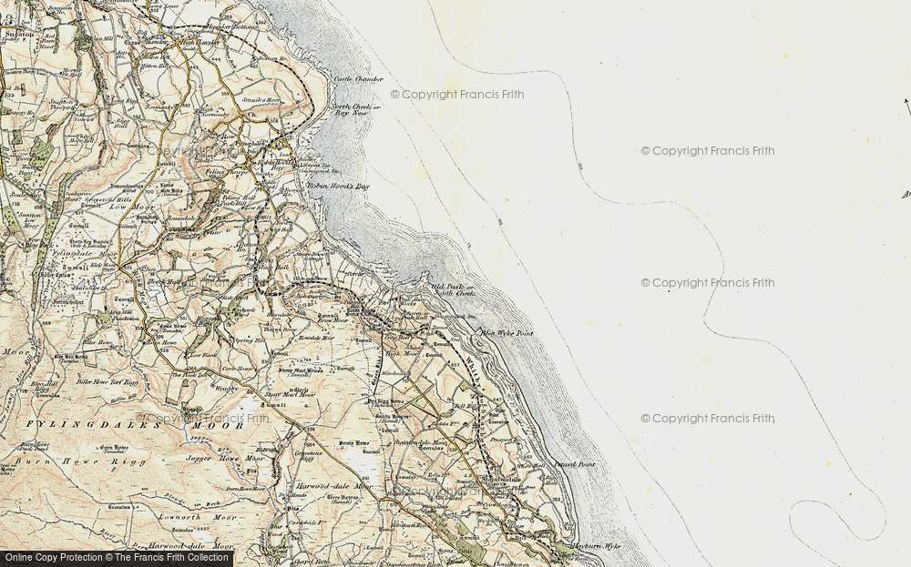 Old Map of Historic Map covering Stoupe Brow in 1903-1904