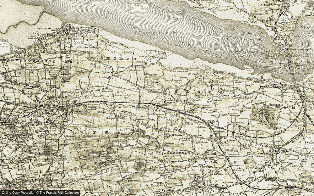 Old Map of Historic Map covering Binns, The in 1904-1906
