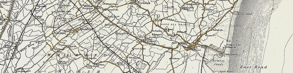 Old map of Wheelsgate in 1898