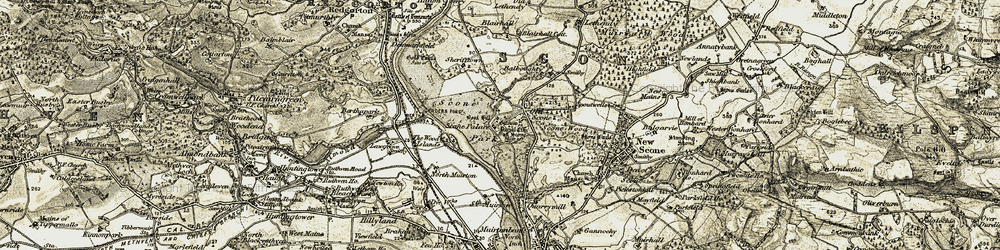 Old map of Old Scone in 1907-1908