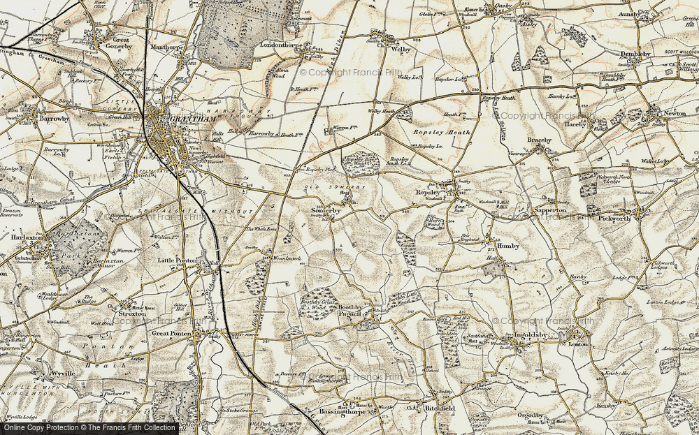 Old Map of Old Somerby, 1902-1903 in 1902-1903