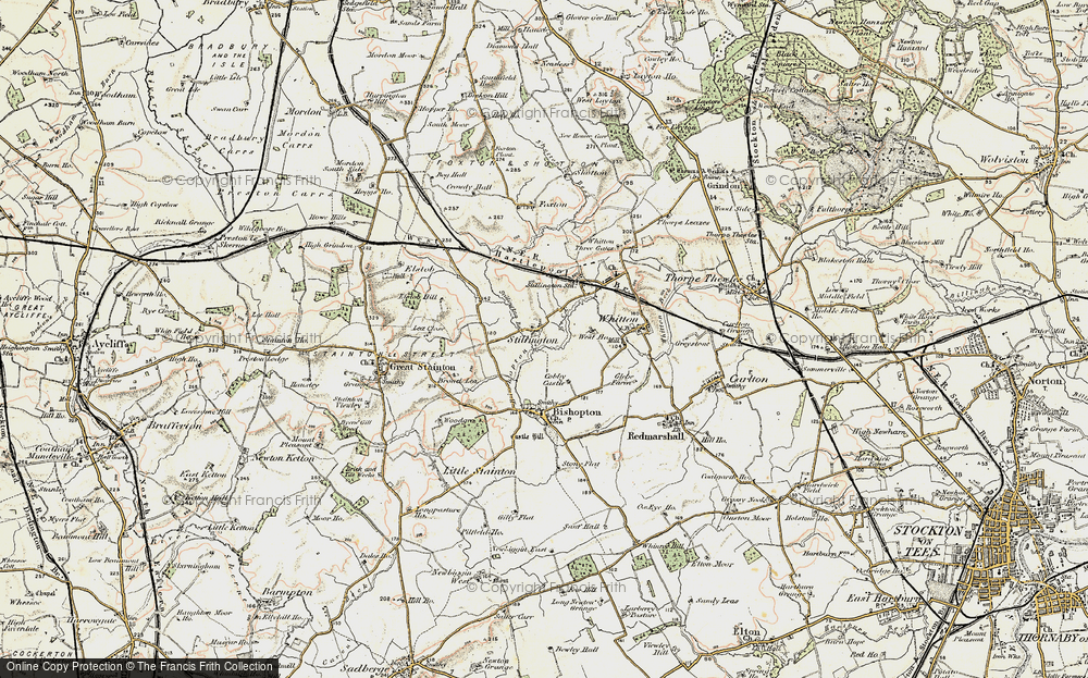 Old Map of Historic Map covering Bishopton Beck in 1903-1904