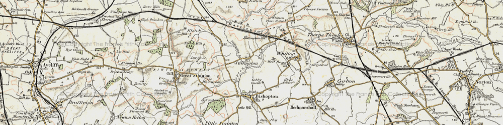 Old map of Old Stillington in 1903-1904