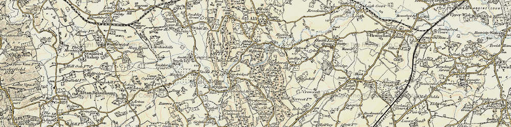 Old map of Old Storridge Common in 1899-1901
