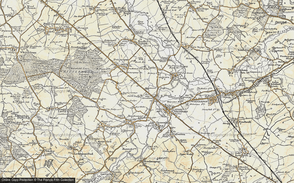 Old Map of Old Stratford, 1898-1901 in 1898-1901