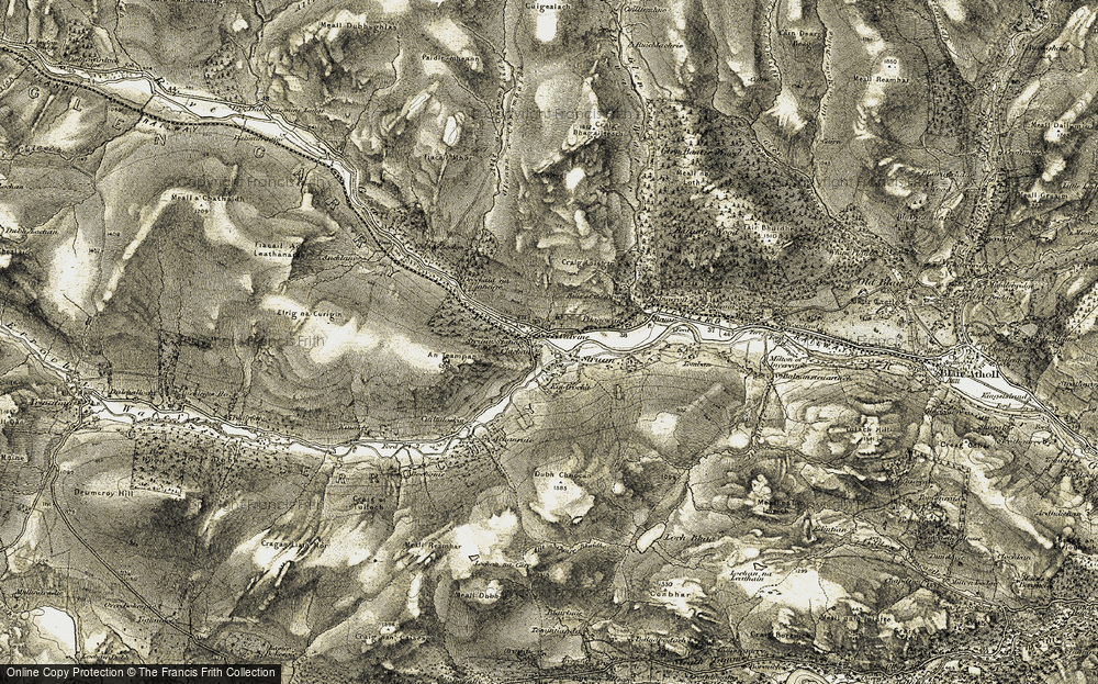 Old Map of Old Struan, 1906-1908 in 1906-1908