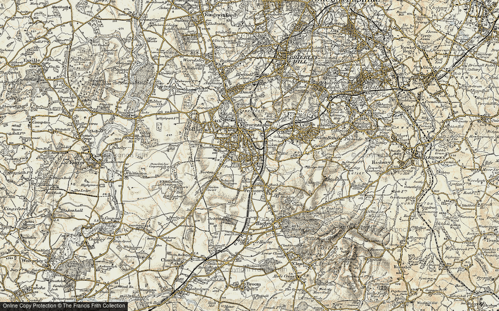 Old Map of Old Swinford, 1901-1902 in 1901-1902