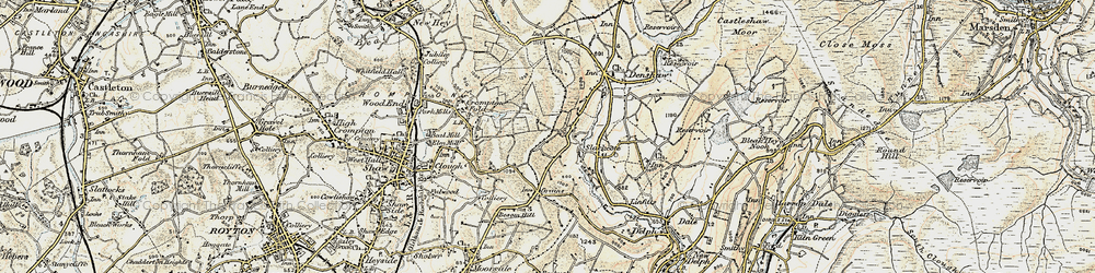 Old map of Old Tame in 1903