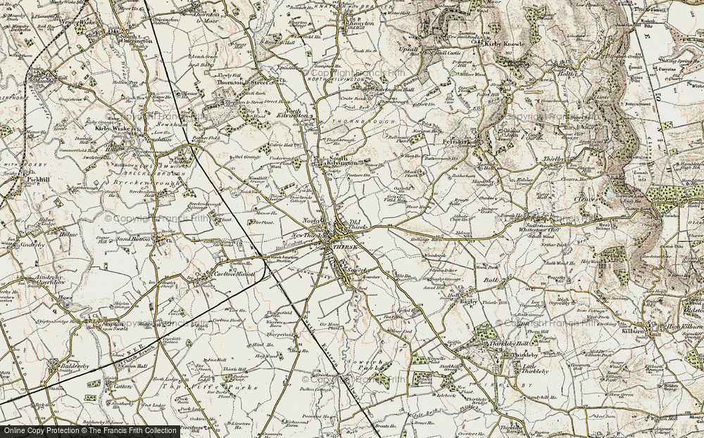 Old Map of Old Thirsk, 1903-1904 in 1903-1904