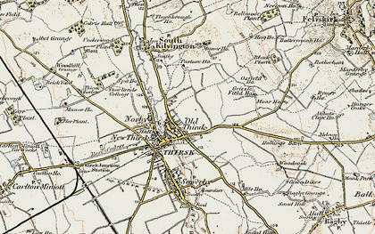 Old map of Old Thirsk in 1903-1904
