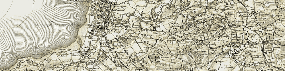 Old map of Abbothill in 1904-1906
