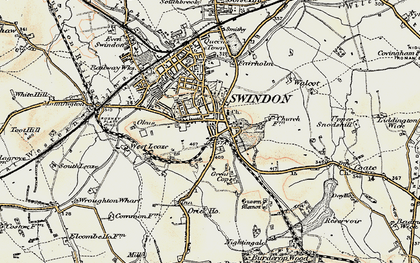 Old map of Old Town in 1897-1899