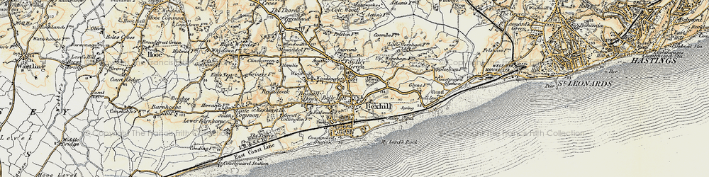 Old map of Old Town in 1898