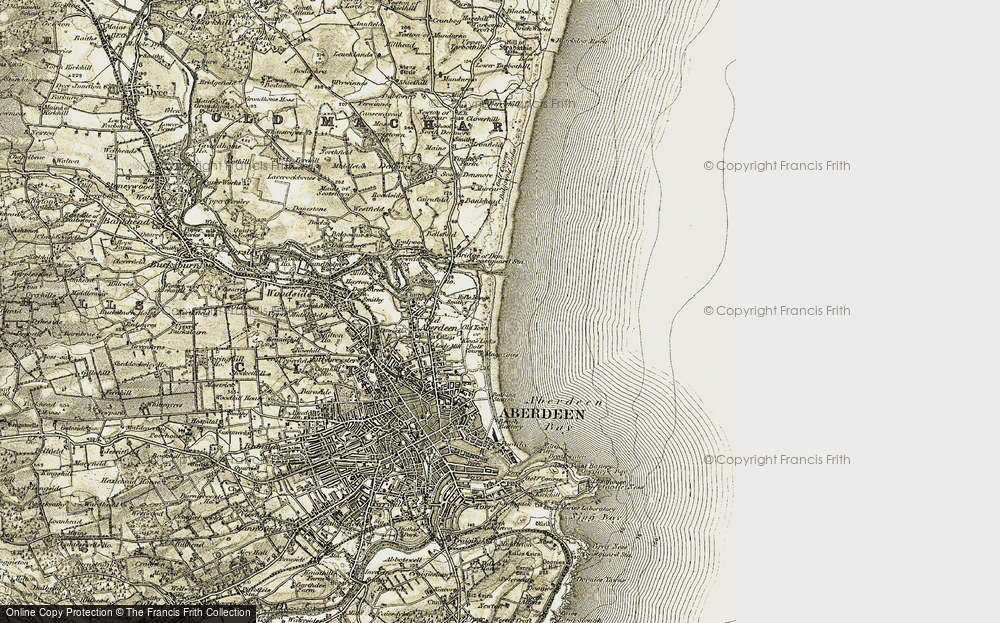 Old Map of Old Town, 1909 in 1909