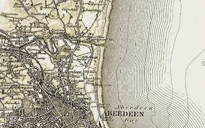 Old map of Old Town in 1909