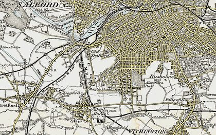 Old map of Old Trafford in 1903