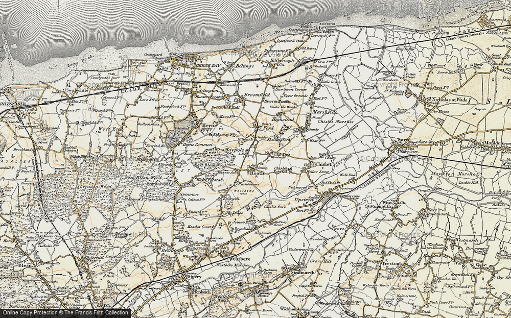 Old Map of Old Tree, 1898-1899 in 1898-1899