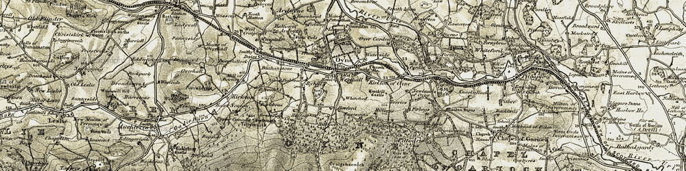 Old map of Old Westhall in 1908-1910