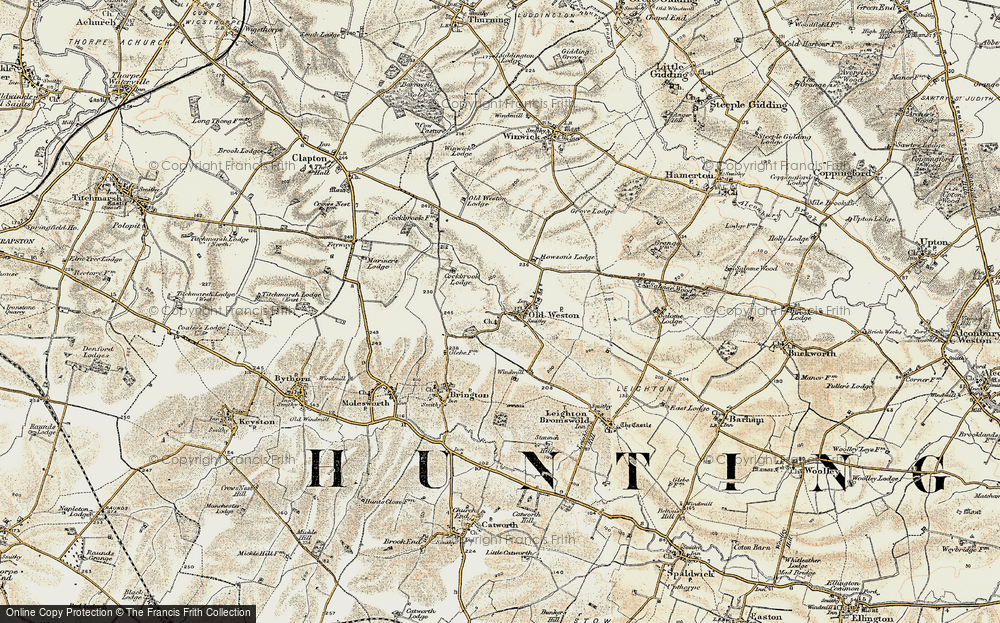 Old Map of Old Weston, 1901 in 1901