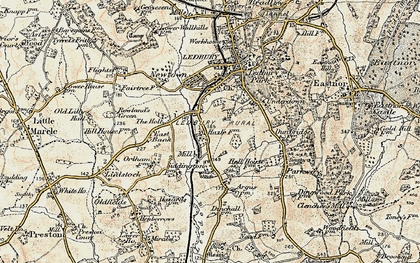 Old map of Old Wharf in 1899-1901