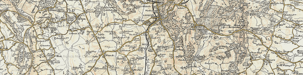 Old map of Old Wharf in 1899-1901