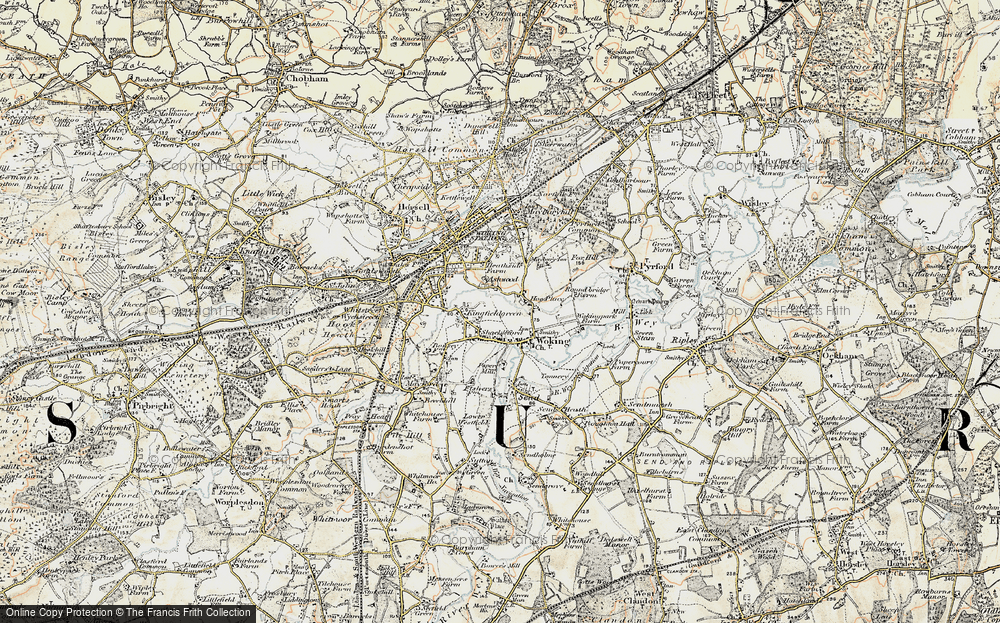 Old Map of Old Woking, 1897-1909 in 1897-1909