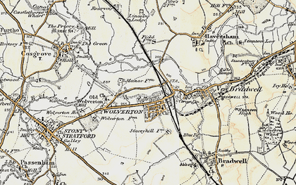 Old map of Old Wolverton in 1898-1901