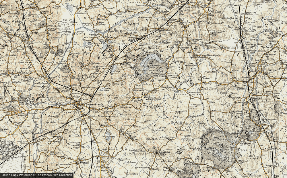 Old Map of Old Woodhouses, 1902 in 1902