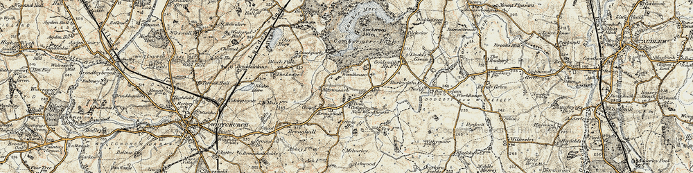Old map of Martin's Ash in 1902