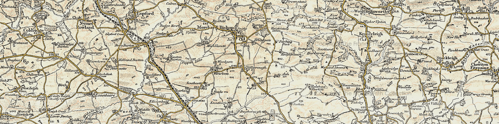 Old map of Oldborough in 1899-1900