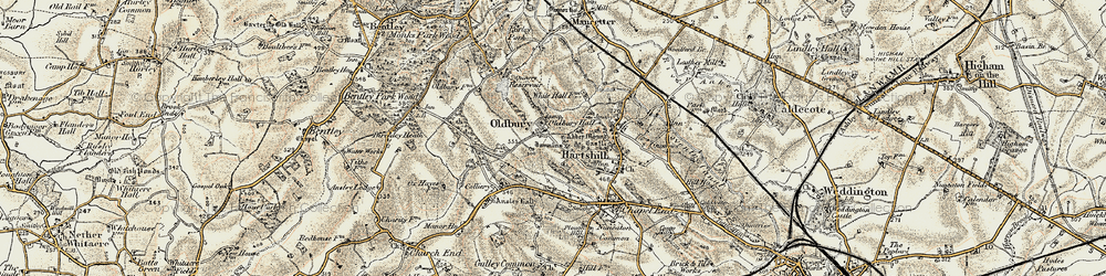 Old map of Oldbury in 1901-1903